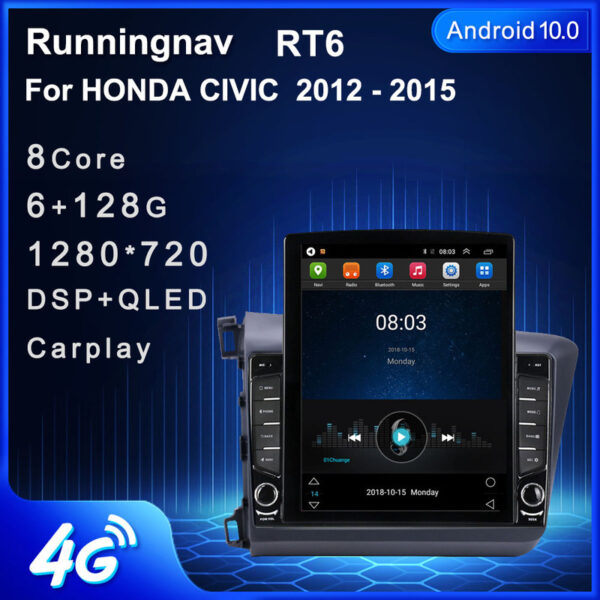 Multimídia acima de 2012 tela grande 3 Civic g9