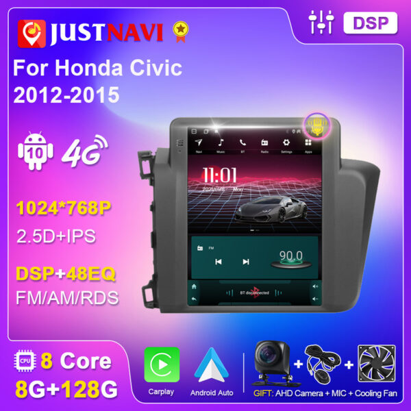 Multimídia acima de 2012 tela grande 7 Civic g9