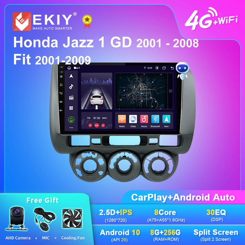 Central multimídia Honda Fit 10 polegadas 2 2004/08