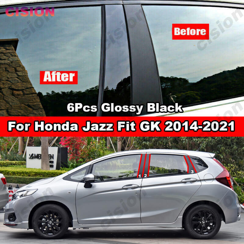 Aplique Colunas Black piano Honda Fit 2015/21