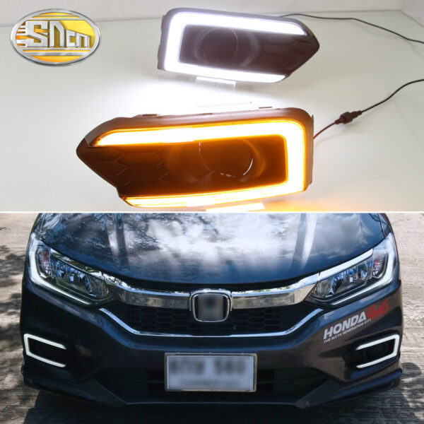 DRL para farol de neblina Honda City2015 em diante 4