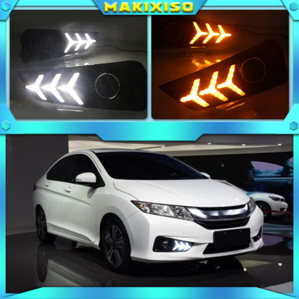 DRL para farol de neblina Honda City 2015 em diante 5