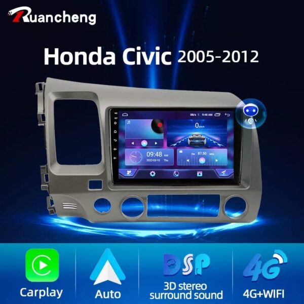 Multimidia Android Ruancheng 2Din Car Radio Civic 2007-2011 Android Autoradio