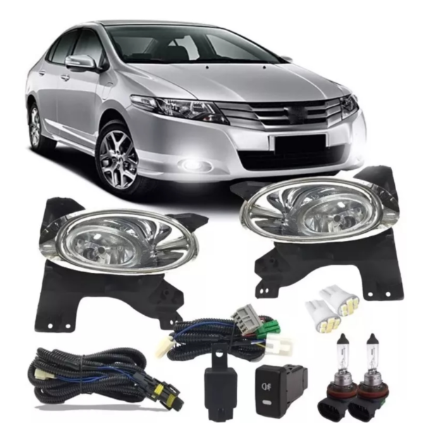 Kit farol de neblina barra/milha chicote duplo plugin play Honda City 2009/14