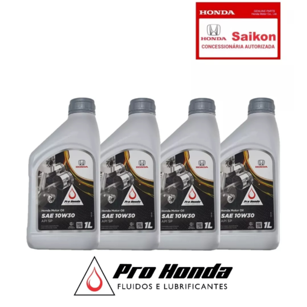 Kit 4 Óleo Motor Honda 10w30 Mineral Fit Crv City Accord