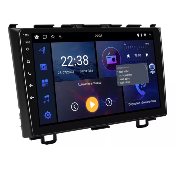 Central Multimidia Crv 05/11 Android 13 Carplay 2gb Voz 9p