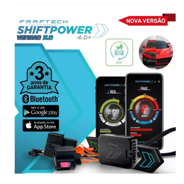 Modulo Chip Gas Pedal Shiftpower 5.0 + Eco + Bluetooth + App