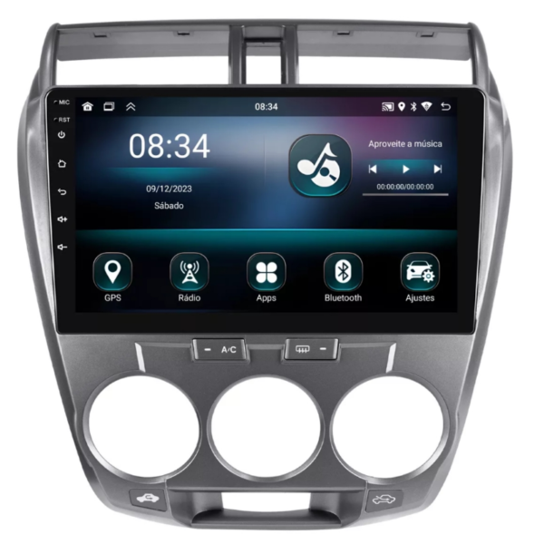 Central Multimidia Honda City 2009/2014 Android 13 10p Qled