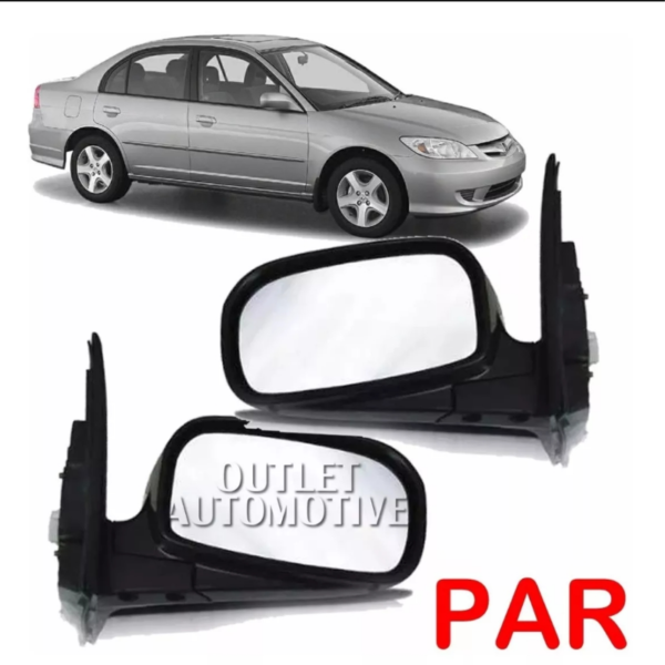 Par Retrovisor Honda Civic 2001 2002 2003 2004 2005 Elétrico