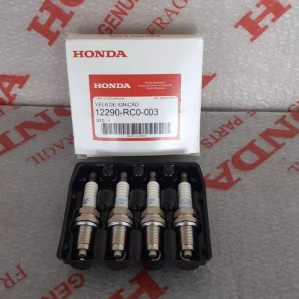 Jogo Velas De Ignição Honda Fit E City 2010 A 2014 Genuino