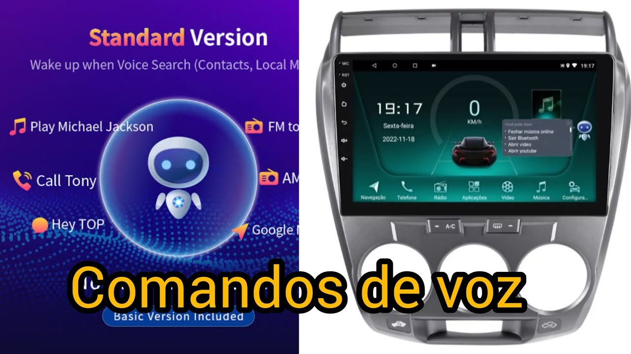 comando de voz central multimídia