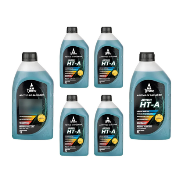 Kit 6 Aditivo Radiador Azul Ht-a P/uso Hyundai Toyota Honda Azul