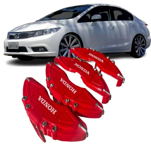 Capas De Pinças De Freio com Garras 4 Pç Compatível Civic 2012, 2013, 2014, 2015, 2016 G9 top sem cola